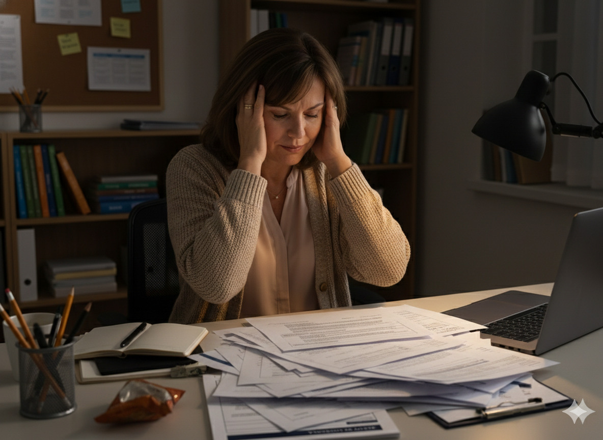 Coordenadora sobrecarregada